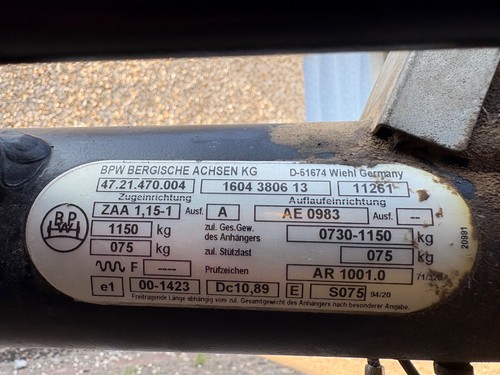 Trailer bpw 1150kg braked - bpw,